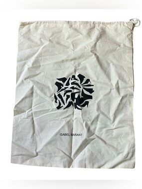 Isabel Marant Cream Canvas Dust Bag with Black Logo